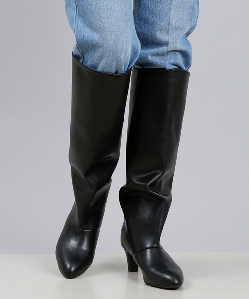 DouDou（ドゥドゥ）の「ロングブーツ（ブーツ・レディース・ブラック/ブラウン/ベージュ・M/L）」の9枚目の写真