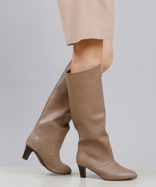 DouDou（ドゥドゥ）の「ロングブーツ（ブーツ・レディース・ブラック/ブラウン/ベージュ・M/L）」の17枚目の写真