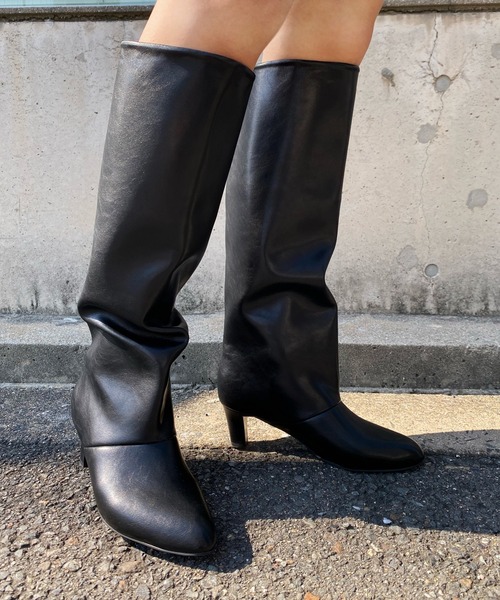 DouDou（ドゥドゥ）の「ロングブーツ（ブーツ・レディース・ブラック/ブラウン/ベージュ・M/L）」の4枚目の写真