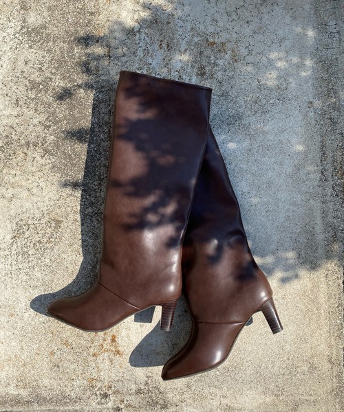 DouDou（ドゥドゥ）の「ロングブーツ（ブーツ・レディース・ブラック/ブラウン/ベージュ・M/L）」の15枚目の写真