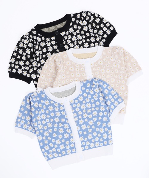 WC(ダブル シー)の「マーガレット半袖カーディガン(カーディガン/ボレロ・レディース・ブラック/ベージュ/サックスブルー・FREE)」の7枚目の写真