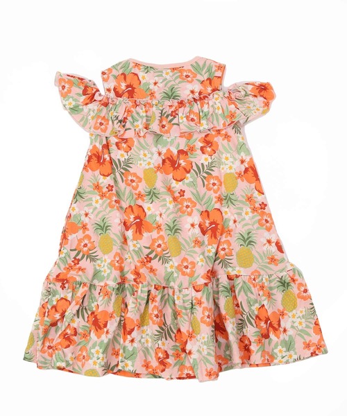 DILASH（ディラッシュ）の「肩開き2WAY花柄ワンピース（ワンピース・キッズ・ピンク/イエロー・100/110/120/130/140/90/80）」の4枚目の写真