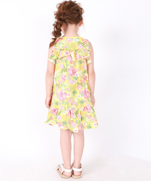 DILASH（ディラッシュ）の「肩開き2WAY花柄ワンピース（ワンピース・キッズ・ピンク/イエロー・100/110/120/130/140/90/80）」の7枚目の写真