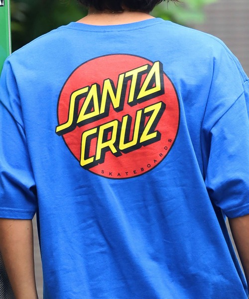 Santa Cruz サンタクルーズ Classic Dot Chest S S Regular T Shirts バックプリントロゴ Tシャツ