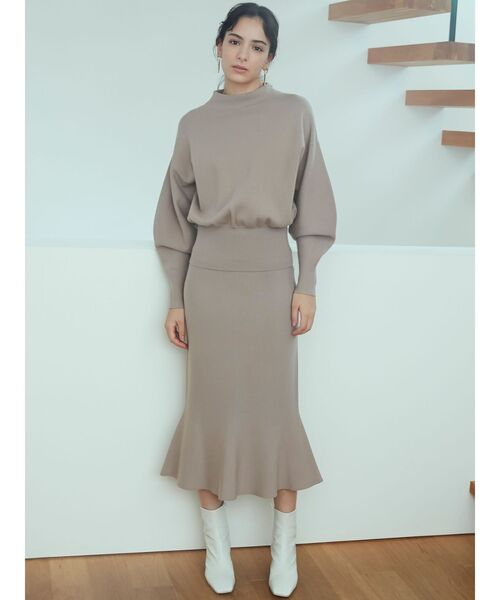 LAGUNAMOON（ラグナムーン）の「ボトルネックウエストリブニットプルオーバー（ニット/セーター・レディース・アイボリー/ブラック/バーガンディー/モカ・FREE）」の7枚目の写真