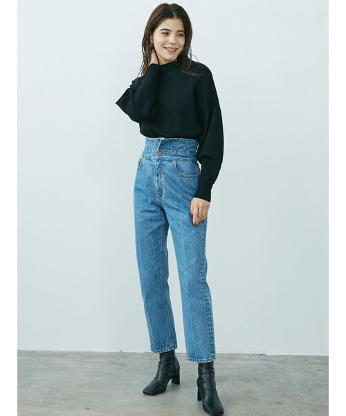 LAGUNAMOON（ラグナムーン）の「ボトルネックウエストリブニットプルオーバー（ニット/セーター・レディース・アイボリー/ブラック/バーガンディー/モカ・FREE）」の15枚目の写真