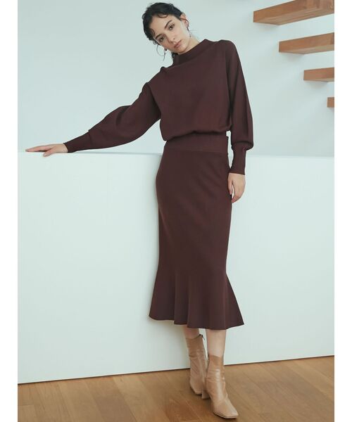 LAGUNAMOON（ラグナムーン）の「ボトルネックウエストリブニットプルオーバー（ニット/セーター・レディース・アイボリー/ブラック/バーガンディー/モカ・FREE）」の20枚目の写真