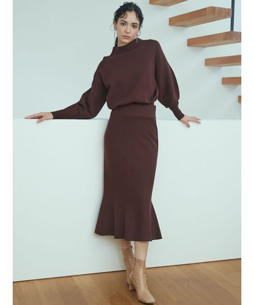 LAGUNAMOON（ラグナムーン）の「ボトルネックウエストリブニットプルオーバー（ニット/セーター・レディース・アイボリー/ブラック/バーガンディー/モカ・FREE）」の22枚目の写真