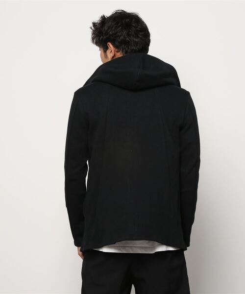 OURET（オーレット）の「硫化染ドビーストレッチ フードＺＩＰブルゾン（パーカー・メンズ・ブラック・2/1/3）」の8枚目の写真