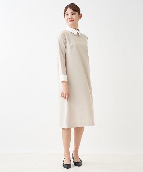 襟カフス付きワンピ ス ワンピース En Recre アンレクレ のファッション通販 Zozotown