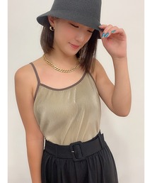 プリーツキャミトップス