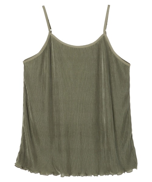 DURAS（デュラス）の「プリーツキャミトップス（キャミソール・レディース・ブラック/ベージュ/カーキ・FREE）」の3枚目の写真