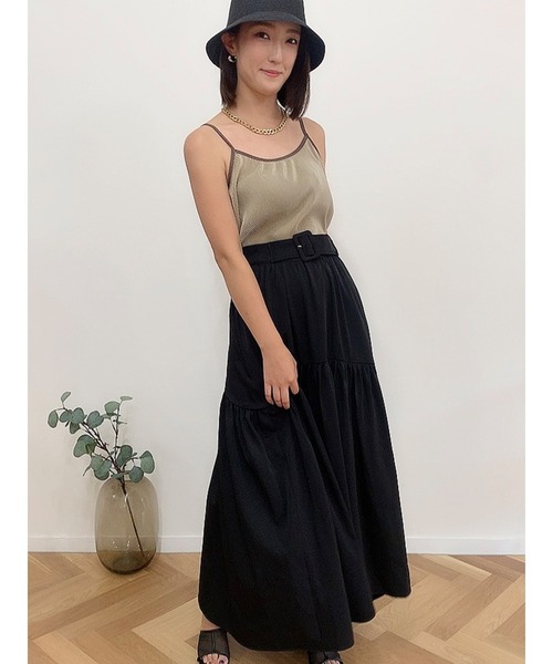 DURAS（デュラス）の「プリーツキャミトップス（キャミソール・レディース・ブラック/ベージュ/カーキ・FREE）」の18枚目の写真