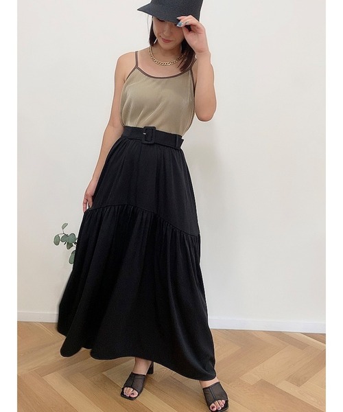 DURAS（デュラス）の「プリーツキャミトップス（キャミソール・レディース・ブラック/ベージュ/カーキ・FREE）」の16枚目の写真