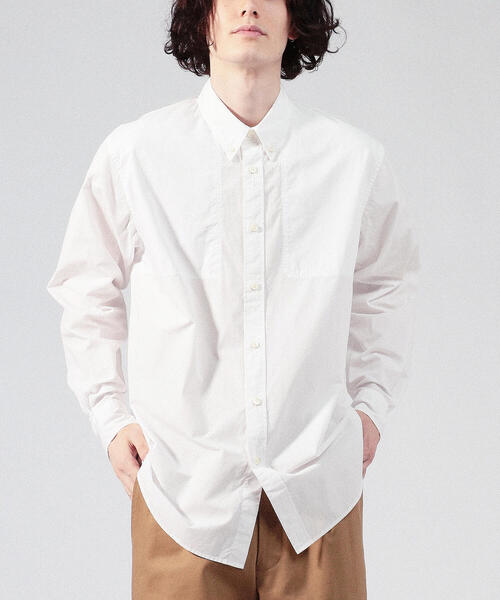 TOMORROWLAND (トゥモローランド)の「コットンタイプライター ショルダーパッチシャツ(シャツ/ブラウス・メンズ・ホワイト・S/M/XS)」の4枚目の写真