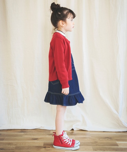 BRANSHES(ブランシェス)の「シンプルカーディガン(ニット/セーター・キッズ・レッド/ネイビー/アイボリー・M/L/S/XL)」の9枚目の写真