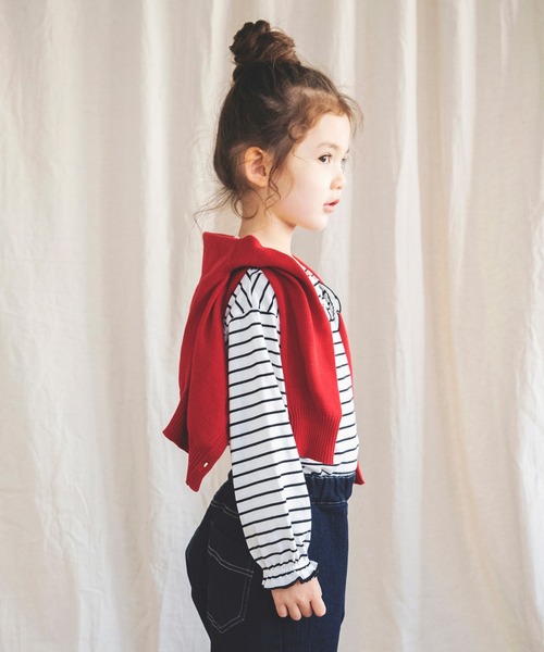 BRANSHES(ブランシェス)の「シンプルカーディガン(ニット/セーター・キッズ・レッド/ネイビー/アイボリー・M/L/S/XL)」の14枚目の写真