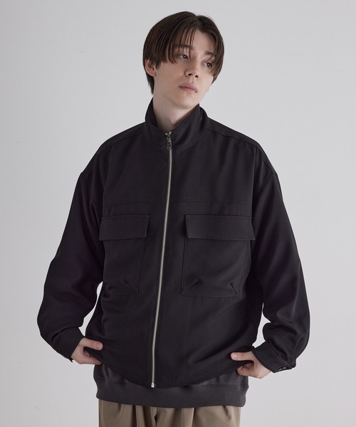 JUNRED(ジュンレッド)の「スタンドカラービッグCPOブルゾン(ブルゾン・メンズ・ブラック/カーキ・S/M/L)」の2枚目の写真