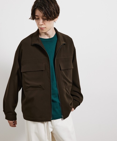 JUNRED(ジュンレッド)の「スタンドカラービッグCPOブルゾン(ブルゾン・メンズ・ブラック/カーキ・S/M/L)」の3枚目の写真