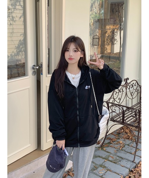 90s unknown ダブルジップ スウェットパーカー ブラックウォッチ 新色追加【sqnz（エスキュンズ）】sqnz washed wappen zip p/k