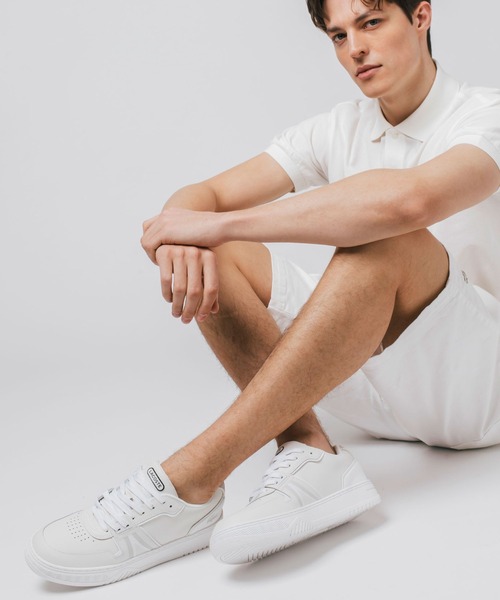 LACOSTE（ラコステ）の「メンズ L001 0321 1（スニーカー・メンズ・ホワイト/オフホワイト/ホワイト×グリーン/ホワイト×パープル・25.5cm/26.5cm/26.0cm/27.0cm/28.0cm/28.5cm/25.0cm）」の6枚目の写真