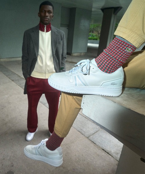 LACOSTE（ラコステ）の「メンズ L001 0321 1（スニーカー・メンズ・ホワイト/オフホワイト/ホワイト×グリーン/ホワイト×パープル・25.5cm/26.5cm/26.0cm/27.0cm/28.0cm/28.5cm/25.0cm）」の7枚目の写真