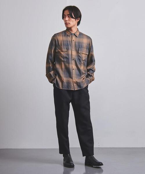 UNITED ARROWS（ユナイテッドアローズ）の「＜UNITED ARROWS＞ ポリエステル ツイード ワイドテーパード 1プリーツ（その他パンツ・メンズ・ベージュ/ネイビー/オレンジ系その他・XL/S/M/L）」の20枚目の写真