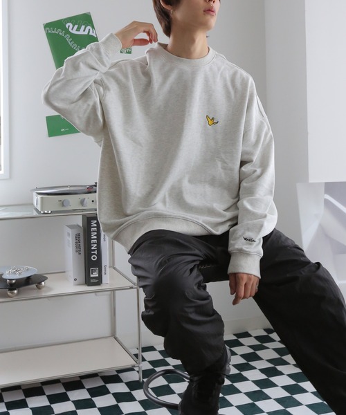 Mark Gonzales（マーク・ゴンザレス）の「Mark Gonzales/マークゴンザレス 別注 ビッグシルエット プリント 刺繍 裏毛 長袖 スウェット トレーナー　オーバーサイズ（スウェット・メンズ・ホワイト/ブラック/ダークグリーン/グレー/ブルー/ホワイト系その他/ブラック系その他/グレー系その他/グリーン系その他/ブルー系その他/ホワイト系その他2/ホワイト系その他3/ホワイト系その他4/ホワイト系その他5/ブラック系その他2/ブラック系その他3/ブラック系その他4/ブラック系その他5/グレー系その他2/グレー系その他3/グリーン系その他2/グリーン系その他3/グリーン系その他4/ブルー系その他2・M/L）」の16枚目の写真