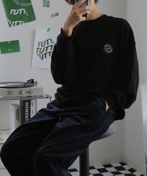 Mark Gonzales | Mark Gonzales/マークゴンザレス 別注 ビッグシルエット プリント 刺繍 裏毛 長袖 スウェット トレーナー　オーバーサイズ(スウェット)