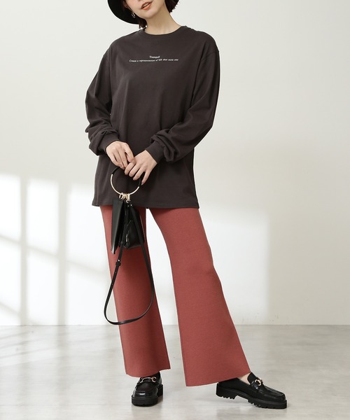 N.(N. Natural Beauty Basic)(エヌエヌナチュラルビューティーベーシック)の「◆ダブルジャガードニットパンツ(その他パンツ・レディース・ブラック系その他/ブルー/レッド・MEDIUM)」の1枚目の写真