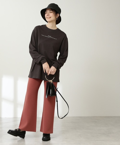 N.(N. Natural Beauty Basic)(エヌエヌナチュラルビューティーベーシック)の「◆ダブルジャガードニットパンツ(その他パンツ・レディース・ブラック系その他/ブルー/レッド・MEDIUM)」の7枚目の写真