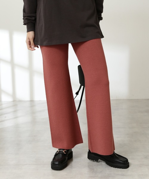 N.(N. Natural Beauty Basic)(エヌエヌナチュラルビューティーベーシック)の「◆ダブルジャガードニットパンツ(その他パンツ・レディース・ブラック系その他/ブルー/レッド・MEDIUM)」の19枚目の写真