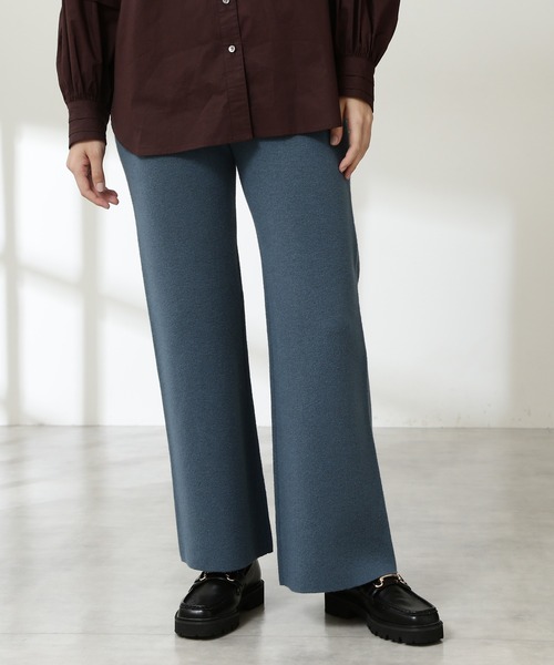 N.(N. Natural Beauty Basic)(エヌエヌナチュラルビューティーベーシック)の「◆ダブルジャガードニットパンツ(その他パンツ・レディース・ブラック系その他/ブルー/レッド・MEDIUM)」の14枚目の写真