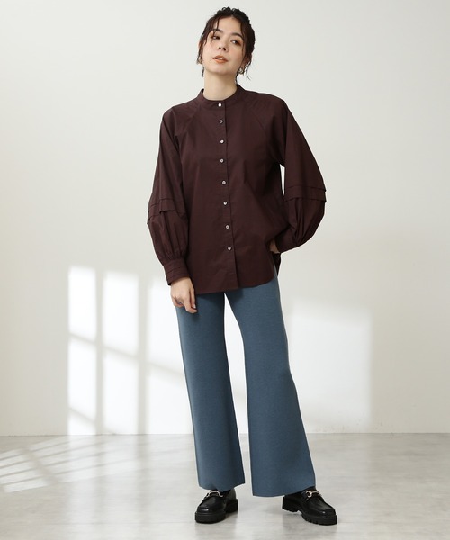 N.(N. Natural Beauty Basic)(エヌエヌナチュラルビューティーベーシック)の「◆ダブルジャガードニットパンツ(その他パンツ・レディース・ブラック系その他/ブルー/レッド・MEDIUM)」の5枚目の写真