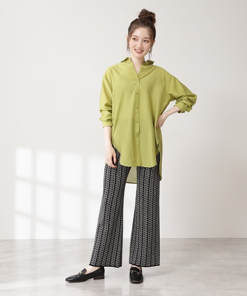 N.(N. Natural Beauty Basic)(エヌエヌナチュラルビューティーベーシック)の「◆ダブルジャガードニットパンツ(その他パンツ・レディース・ブラック系その他/ブルー/レッド・MEDIUM)」の8枚目の写真