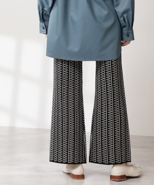 N.(N. Natural Beauty Basic)(エヌエヌナチュラルビューティーベーシック)の「◆ダブルジャガードニットパンツ(その他パンツ・レディース・ブラック系その他/ブルー/レッド・MEDIUM)」の11枚目の写真