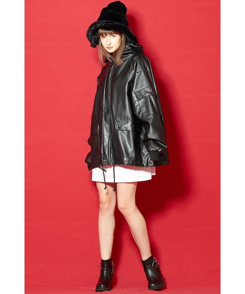 ankoROCK(アンコロック)の「レザービッグポケットバルーンフーディジャケット(ブルゾン・メンズ・A・ONE SIZE)」の5枚目の写真