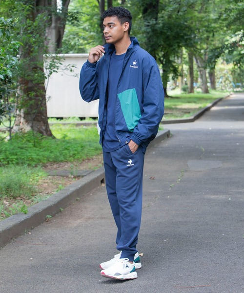 le coq sportif（ルコックスポルティフ）の「スウエットロングパンツ メンズ ウェア ロングパンツ ボトムス スポーツウェア（スウェットパンツ・メンズ・ネイビー/グリーン/ホワイト/ブラック・L/S/XL/XXL/M）」の4枚目の写真