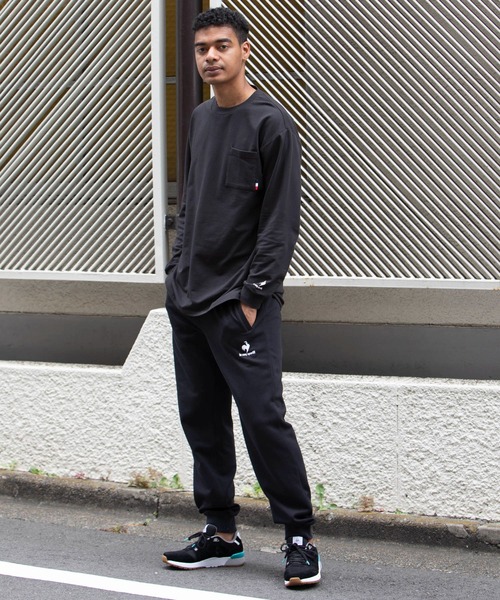 le coq sportif（ルコックスポルティフ）の「スウエットロングパンツ メンズ ウェア ロングパンツ ボトムス スポーツウェア（スウェットパンツ・メンズ・ネイビー/グリーン/ホワイト/ブラック・L/S/XL/XXL/M）」の6枚目の写真