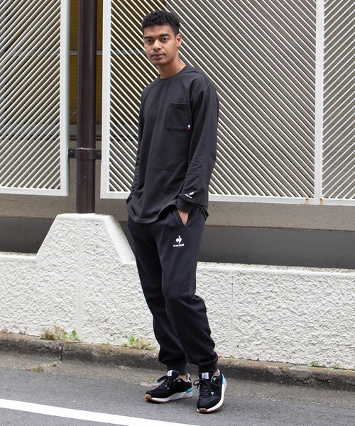 le coq sportif（ルコックスポルティフ）の「スウエットロングパンツ メンズ ウェア ロングパンツ ボトムス スポーツウェア（スウェットパンツ・メンズ・ネイビー/グリーン/ホワイト/ブラック・L/S/XL/XXL/M）」の8枚目の写真