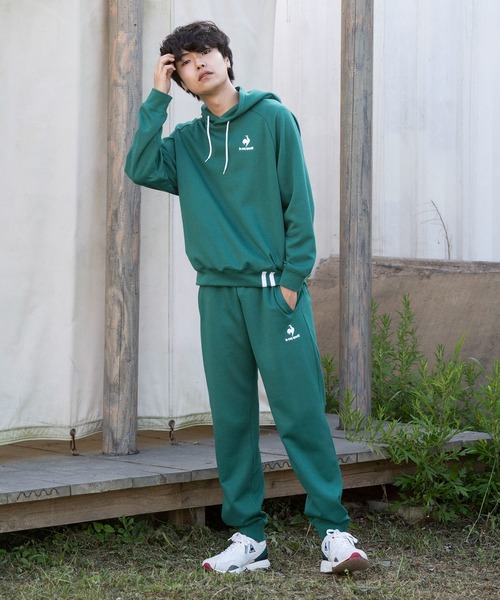 le coq sportif（ルコックスポルティフ）の「スウエットロングパンツ メンズ ウェア ロングパンツ ボトムス スポーツウェア（スウェットパンツ・メンズ・ネイビー/グリーン/ホワイト/ブラック・L/S/XL/XXL/M）」の12枚目の写真