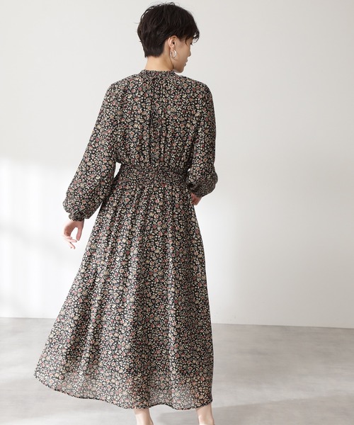 N.(N. Natural Beauty Basic)(エヌエヌナチュラルビューティーベーシック)の「【S Size Line】◆ダークフローラル長袖ワンピース(ワンピース・レディース・ブラック系その他/ブルー系その他/レッド系その他・SMALL/MEDIUM)」の15枚目の写真