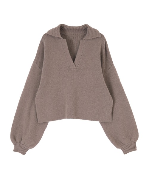 UR'S（ユアーズ）の「もちもちスキッパーニット（ニット/セーター・レディース・アイボリー/モカ/ブラック・M）」の10枚目の写真