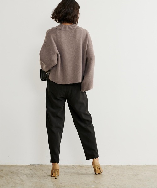 UR'S（ユアーズ）の「もちもちスキッパーニット（ニット/セーター・レディース・アイボリー/モカ/ブラック・M）」の20枚目の写真