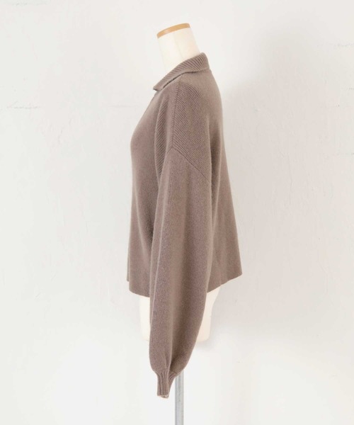 UR'S（ユアーズ）の「もちもちスキッパーニット（ニット/セーター・レディース・アイボリー/モカ/ブラック・M）」の16枚目の写真