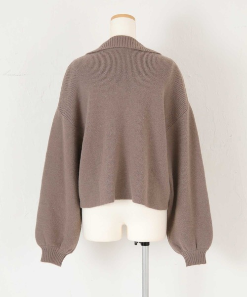 UR'S（ユアーズ）の「もちもちスキッパーニット（ニット/セーター・レディース・アイボリー/モカ/ブラック・M）」の5枚目の写真