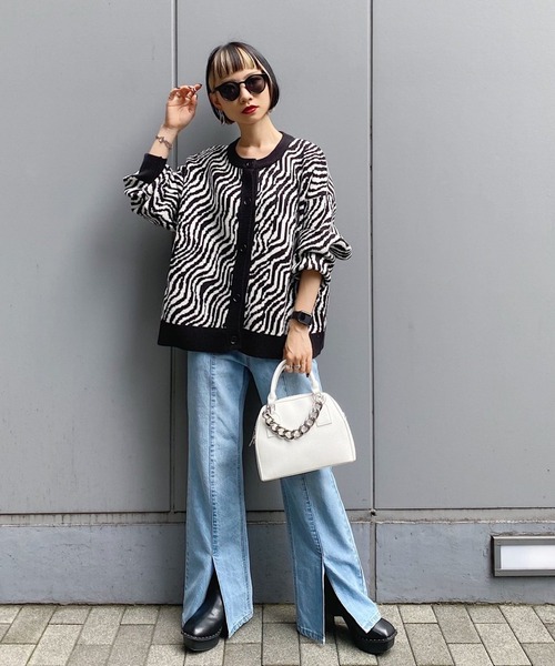 PAGEBOY（ページボーイ）の「アニマルクルーカーデ（ニット/セーター・レディース・ブラック系その他/ブルー系その他/ブラック系その他2/ブルー系その他2・FREE）」の13枚目の写真