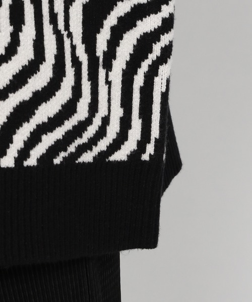 PAGEBOY（ページボーイ）の「アニマルクルーカーデ（ニット/セーター・レディース・ブラック系その他/ブルー系その他/ブラック系その他2/ブルー系その他2・FREE）」の7枚目の写真