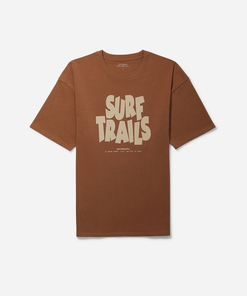 Saturdays NYC（サタデーズ ニューヨークシティ ）の「Surf Trails Standard S/S Tee（Tシャツ/カットソー・メンズ・ダークブラウン/ブラック・L/M/S/XL/X-SMALL）」の2枚目の写真