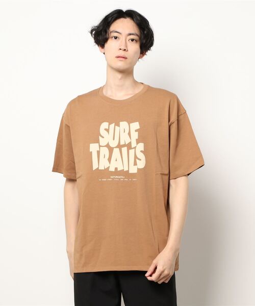 Saturdays NYC（サタデーズ ニューヨークシティ ）の「Surf Trails Standard S/S Tee（Tシャツ/カットソー・メンズ・ダークブラウン/ブラック・L/M/S/XL/X-SMALL）」の5枚目の写真
